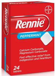 How to help indigestion? What to take for acid reflux? Try Rennie Peppermint